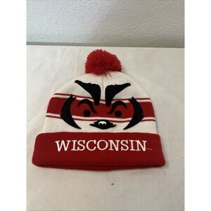 Rare Bucky Badger Wisconsin Badgers Winter Ski ADULT Beanie‎ Hat ZooZatz ZH0314
